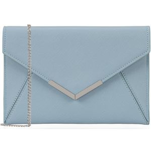 Dexmay Envelope Clutch Handbag Medium Saffiano Leather Foldover Clutch :]